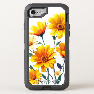 Vintage Cute Retro Groovy Hippie Flowers OtterBox Defender iPhone SE/8/7 Case