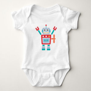 Vintage Cute Robot Toy For Baby Boys Baby Bodysuit