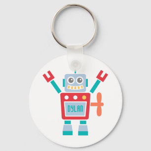 Vintage Cute Robot Toy For Kids Keychain