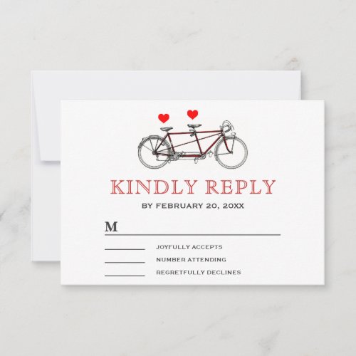 Vintage Cute Tandem Bicycle RSVP