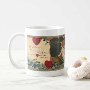 Vintage Cute Valentine's Day, Cherub Teacher Coffee Mug