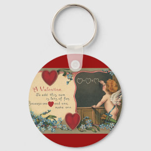 Vintage Cute Valentine's Day, Cherub Teacher Keychain