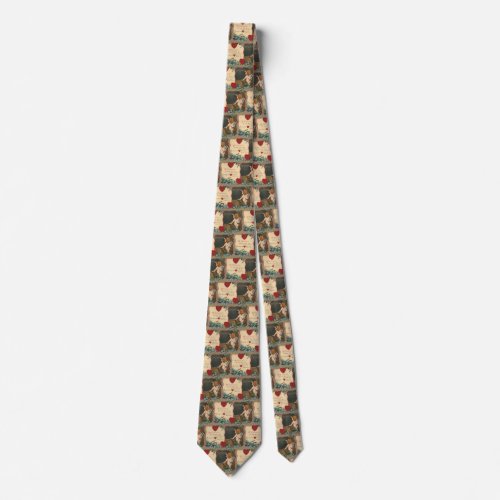 Vintage Cute Valentines Day Cherub Teacher Neck Tie