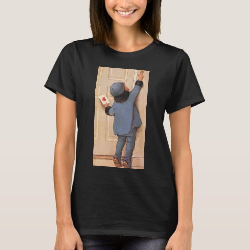 Vintage Cute Valentines Day Mailman Love Letter T_Shirt