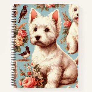 Vintage Cute West Highland White Terrier Notebook