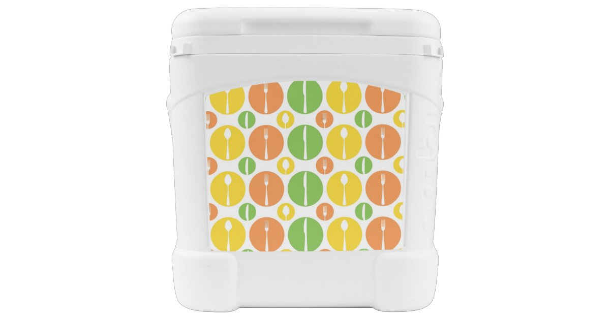 Vintage Cutlery Pattern Cooler | Zazzle