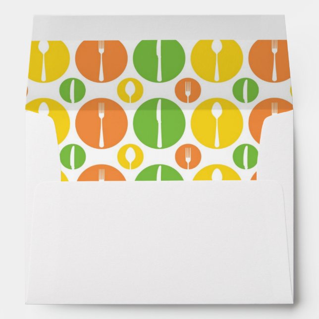 Vintage Cutlery Pattern Envelope (Back (Bottom))