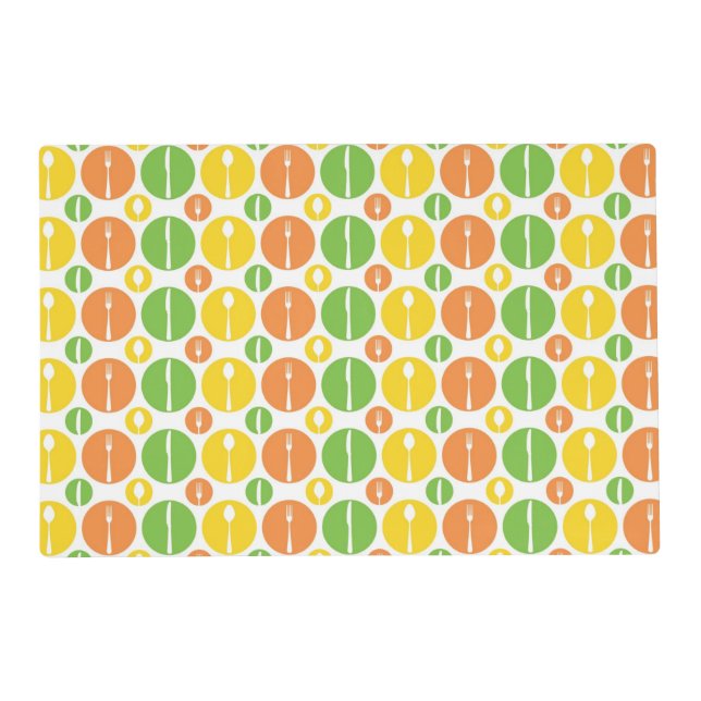 Vintage Cutlery Pattern Placemat (Front)