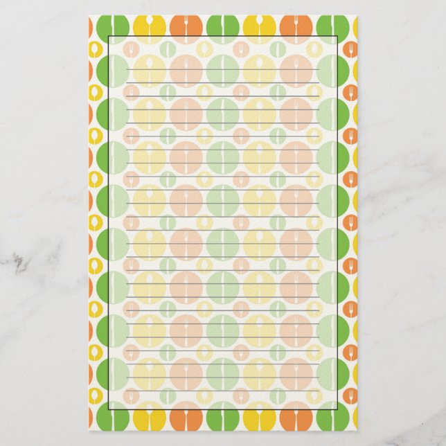 Vintage Cutlery Pattern Stationery (Front)