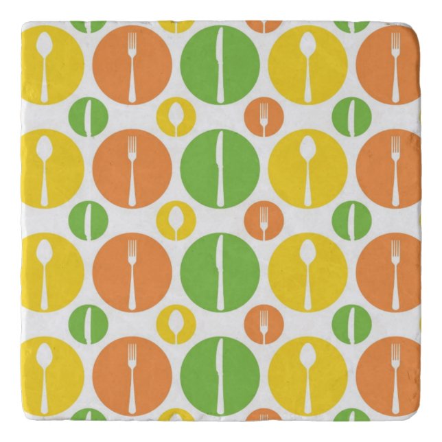 Vintage Cutlery Pattern Trivet (Front)