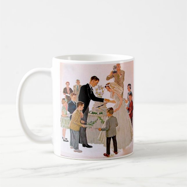 Vintage Cutting the Cake   Coffee Mug (Left)