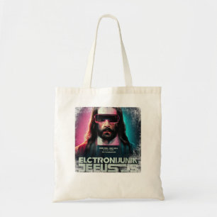 Vintage Cyberpunk Jesus Futuristic Religious Chris Tote Bag