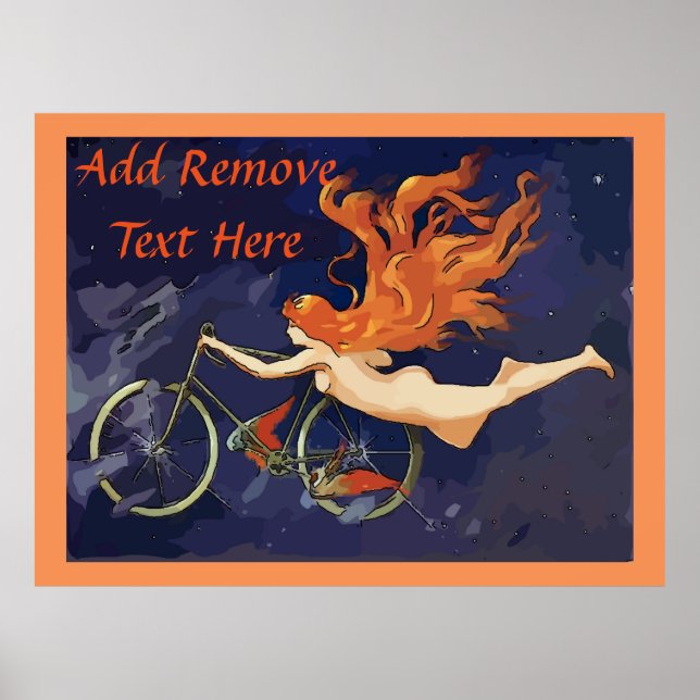Vintage Cycle Angel Add Text Poster (Front)