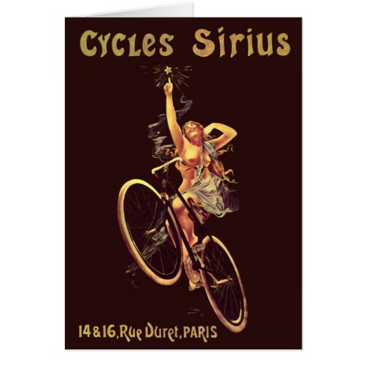 Vintage Cycles Sirius Bicycle Poster Cards (Front)