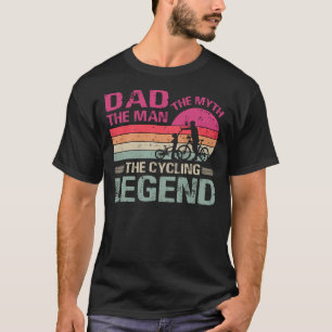 Vintage Cycling Dad The Man The Myth The Cycling L T-Shirt