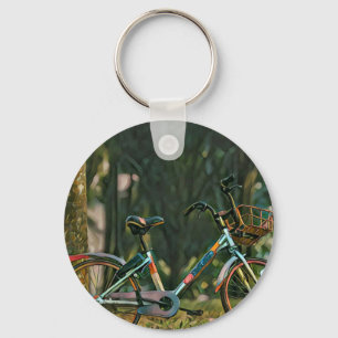 vintage cycling gifts keychain