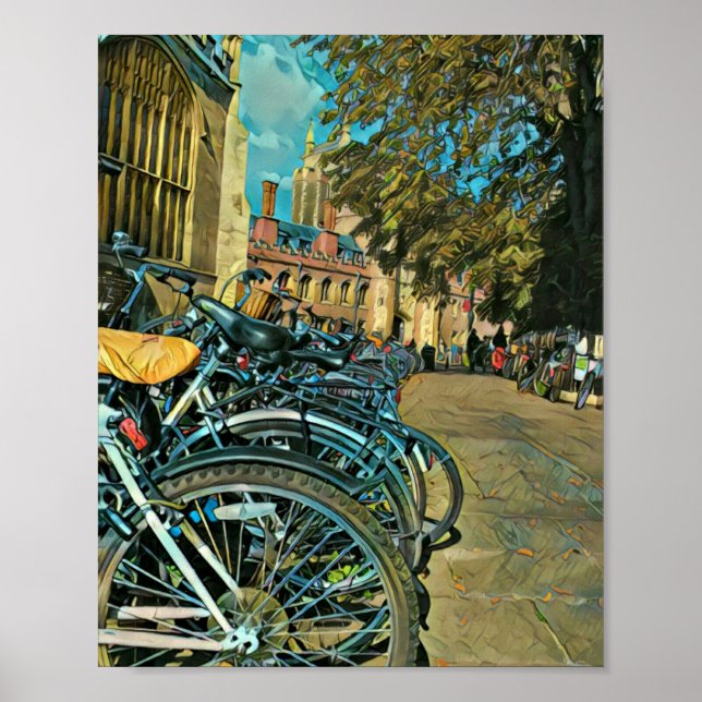 Vintage cycling gifts poster (Front)