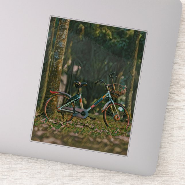 vintage cycling gifts sticker (Detail)