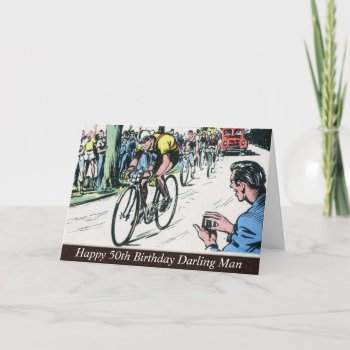 Vintage Cycling Print Card by Kinder_Kleider at Zazzle