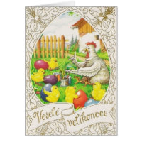 Vintage Czech / Slovak Easter Card