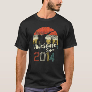 Vintage Dabbing Awesome Since 2014 9th Birthday Bo T-Shirt