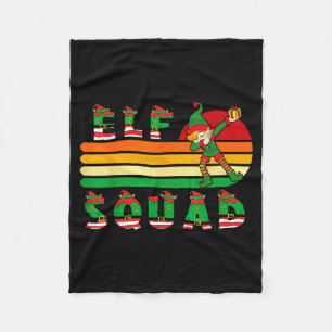 Vintage Dabbing Elf Squad Christmas Costume Men Bo Fleece Blanket