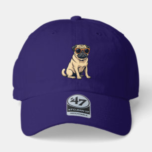 Vintage Dabbing Pug with Sunglasses Funny Dog Vect 47 Brand Hat