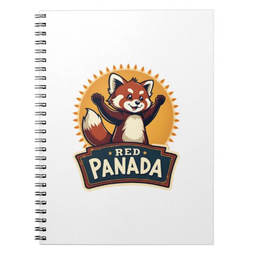 Vintage Dabbing Red Panda Retro Animal Graphic 2 Notebook
