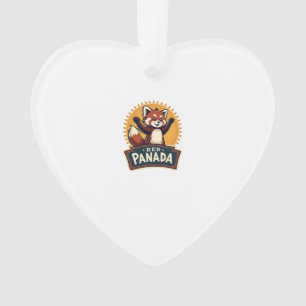 Vintage Dabbing Red Panda Retro Animal Graphic 2 Ornament