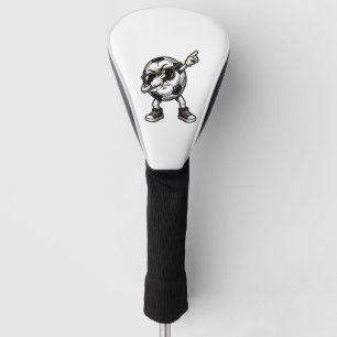 Vintage Dabbing Soccer Ball Shirt Design (2)_1 Golf Head Cover