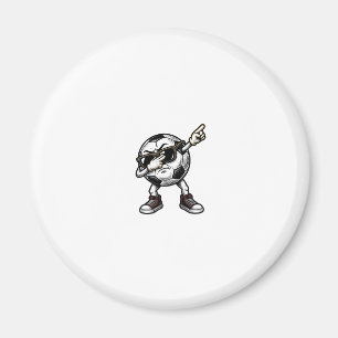 Vintage Dabbing Soccer Ball Shirt Design (2)_1 Magnet