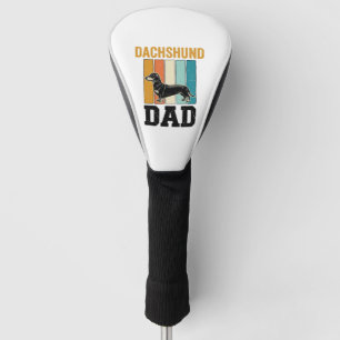 Vintage Dachshund Dad Dog Lover Vector Design_1 Golf Head Cover