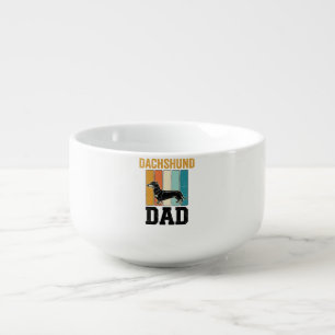 Vintage Dachshund Dad Dog Lover Vector Design_1 Soup Mug
