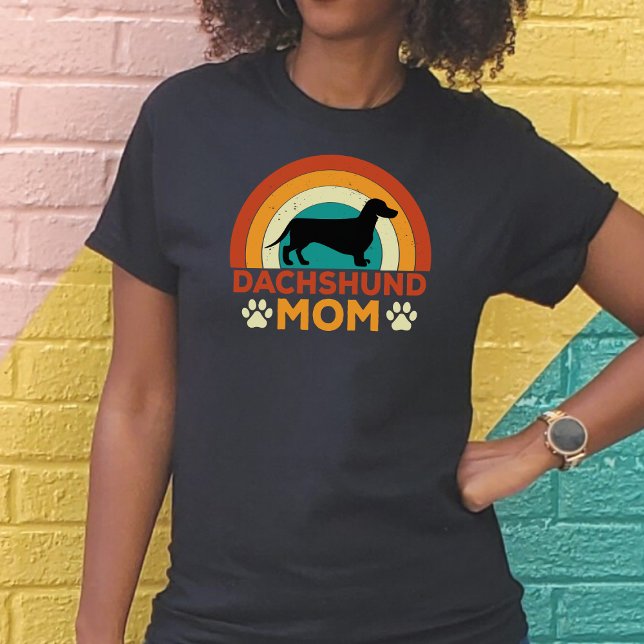 Vintage Dachshund  Dog Mom Sunset  T-Shirt (Creator Uploaded)