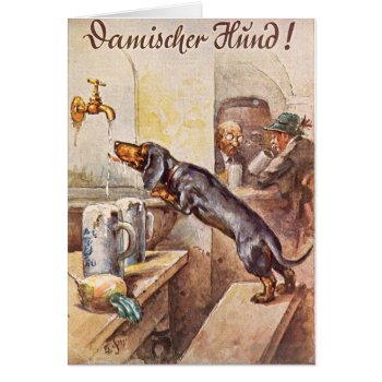 Vintage - Dachshund Drinking German Beer  by AsTimeGoesBy at Zazzle
