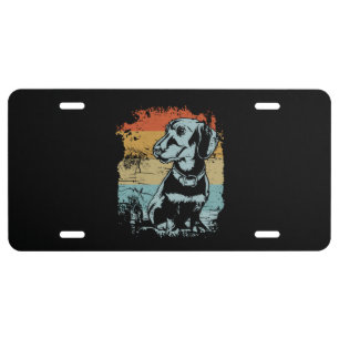 Vintage Dachshund License Plate