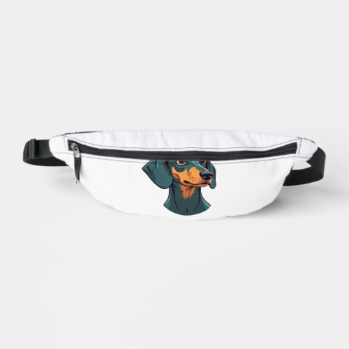 Vintage Dachshund Portrait Art Retro Dog Illustrat Fanny Pack