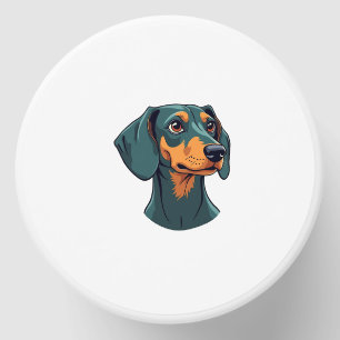 Vintage Dachshund Portrait Art Retro Dog Illustrat Mini Candle Favors