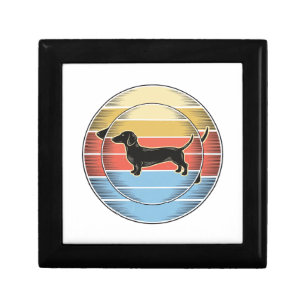 Vintage Dachshund Retro Sunset Dog Shirt Design_1 Gift Box