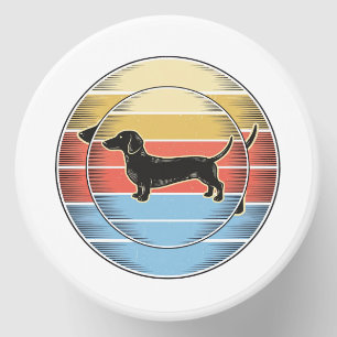 Vintage Dachshund Retro Sunset Dog Shirt Design_1 Mini Candle Favors