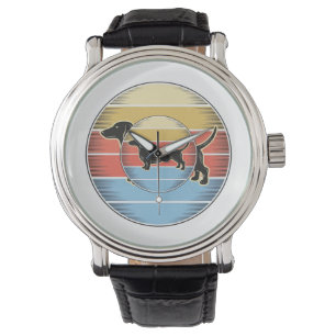 Vintage Dachshund Retro Sunset Dog Shirt Design_1 Watch