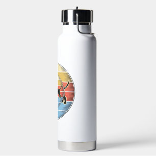 Vintage Dachshund Retro Sunset Dog Shirt Design_1 Water Bottle