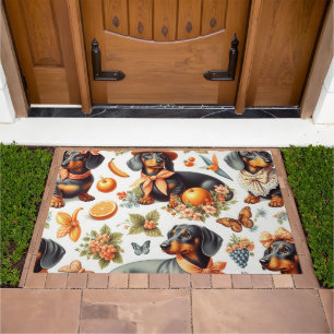 Vintage Dachshund Seamless Doormat