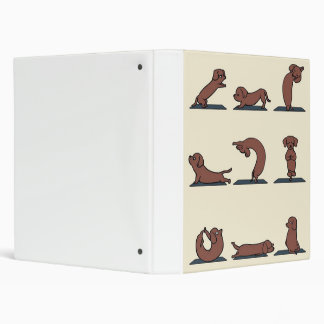 Vintage Dachshund Yoga | Cute Dog For Housewarming 3 Ring Binder