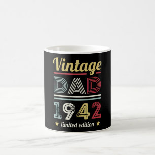 Vintage Dad 1942 80th Birthday Gift Men Retro Coffee Mug