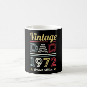 Vintage Dad 1972 50th Birthday Gift Men Retro Coffee Mug