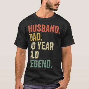 Vintage Dad 40 Year Old Funny Birthday Gift T-Shirt
