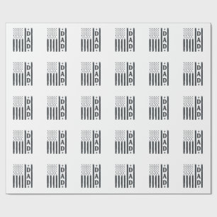 Vintage Dad American Flag Vector Design_1 Wrapping Paper