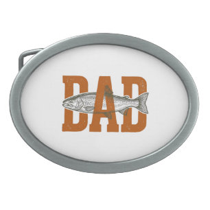 Vintage Dad Fishing Vector Shirt Design_1 Belt Buckle