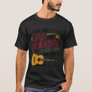 Vintage Dad Grandpa Rocks Them Guitar Music Lover  T-Shirt